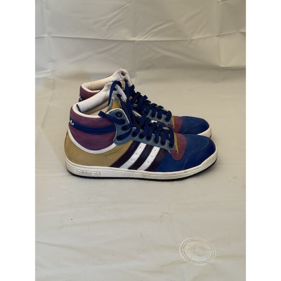 RARE Adidas Originals Top 10 Hi Retro Basketball Shoes Sneakers Multi 7.5 - Picture 1 of 14